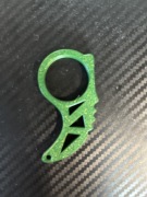 Keyrambit zielony z brokatu