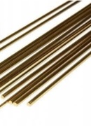 Pręt mosiężny : średnica 2,5 mm / długość 1 metr / sztuk 2