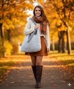 Puszysta torba typu Teddi bag, ręczne robioną