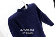 32%alpaca 32%wełna Claire bez wad L/M