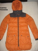 Kari Traa długi norweski ciepły płaszcz kurtka 38 M puchowy