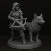 Łowczyni z Wilkiem  figurka kolekcjonerska RPG