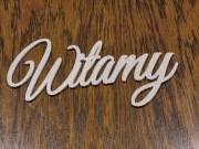 Napis Witamy na drzwi 25 cm PETG dekoracja wejścia