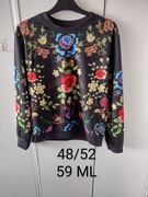 Bluza damska bogaty zdobiona kwiaty 