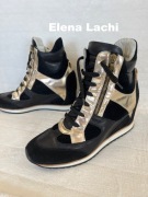 Eleną Lachi skórzane sneakersy damskie ukryty koturn