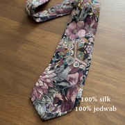 Vintage krawat jedwabny Skandia tie break 100% silk