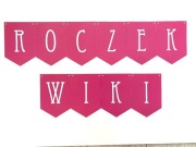 Girlanda, baner z napisem "Roczek Wiki" 