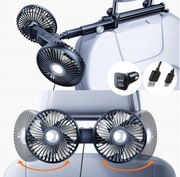 WENTYLATOR SAMOCHODOWY NA ZAGŁÓWEK REGULOWANY SKŁADANY 3 PRĘDKOŚCI