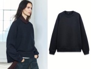 Zara granatowa bluza oversize