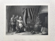 oryginalna grafika "Żołnierze i rolnicy"