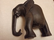 Rzeźba słoń z litego drewna rękodzieło, rarytas