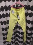 Spodnie jeansy only nowe żółty neonowy