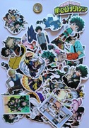 Naklejki, wlepy,  My Hero Academia, Anime, Manga - 50 sztuk 