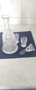 Kryształowa karafka i 3 kieliszki
