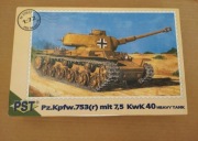 Model firmy PST czołg ciężki 753(r) z armatą 7,5cm