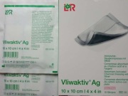 Opatrunek chłonny węglowy ze srebrem Vliwaktiv Ag 10x10cm - 1 szt. 