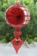 Bombka szklana wisior duży ręcznie dmuchana i dekorowana ! Wz64