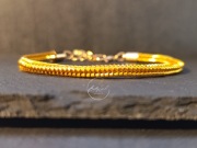 Złota bransoletka z koralików - handmade 