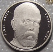Srebrna moneta 10 marek 1993 Robert Koch