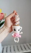 Ballerina cappuccina na szydełku, brelok, zawieszka handmade