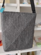 Torba szara szyta ręcznie 