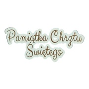 MR73 Napis Pamiątka Chrztu Świętego biały HDF 