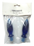 IKEA GERTI Dwa Niebieskie Szklane Korki do butelek