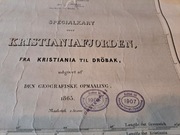 Morska mapa nawigacyjna  z 1865 roku MARYNISTYKA