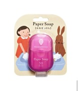 Mini mydełko w listkach - truskawka.