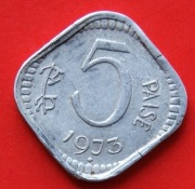 5   Paise 1973  B  r  -   Indie   