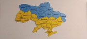 Druk 3D mapa Ukraina (70x45 cm)