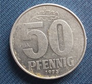 Moneta Niemcy 50 fenigów 1973 NRD 