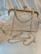 Torebka Wieczorowa -Białe motyle