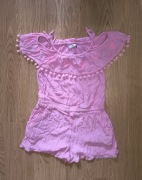 Letni różowy kombinezon frędzle haft Marks & Spencer 122 M&S 100% wiskoza