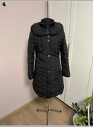 Czarna kurtka zimowa damska ocieplana rozmiar S 36