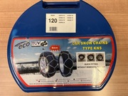Łańcuchy śniegowe ECO KNS 9 mm – szybki montaż – rozmiar 120 – komplet