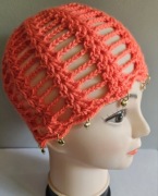 WIOSENNY HIT ażurowa czapka  BOHO na szydełku