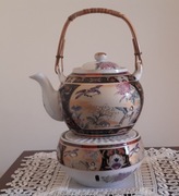Dzbanek z podgrzewaczem japońska porcelana 