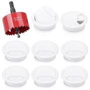 8 szt. przepust kablowy na biurko z otwornicą 60 mm otwór na kabel