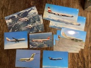11x Pocztówki PLL LOT Lufthansa Alitalia Austrian Airlines Air Canada