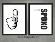 PLAKATY dla młodzieży, zestaw 2szt. w ramach, duży wybór