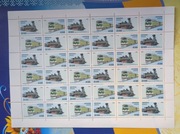 Ukraina   Blok znaczków "„Budowa lokomotyw na Ukrainie"
