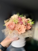 Flower box dekoracja z wosku sojowego 