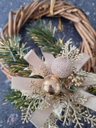 Wianek dekoracja bożonarodzeniowa wiklina 