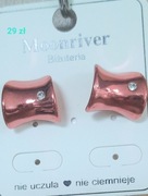 Kolczyki różowe złoto Moon River 