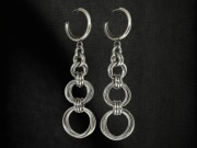 Kolczyki chainmaille stal chirurgiczna goth industrial wodoodporne