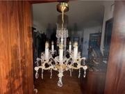 Ekskluzywna lampa 8-ramienna z dużymi kryształami Bohemia