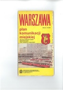 Warszawa - Plan komunikacji miejskiej 1989 r.