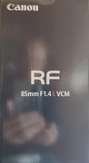 Canon RF 85 F1.4 L VCM nowy gwarancja okazja dowóz gratis obiektyw