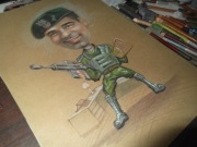 Karykatura, prezent, obraz, 